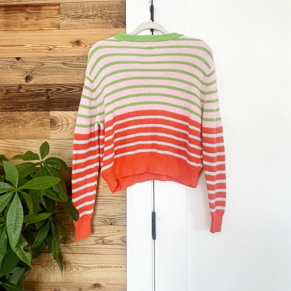 Cotton On Striped Bright Pastel Ombre Sweater - Picture 5 of 7